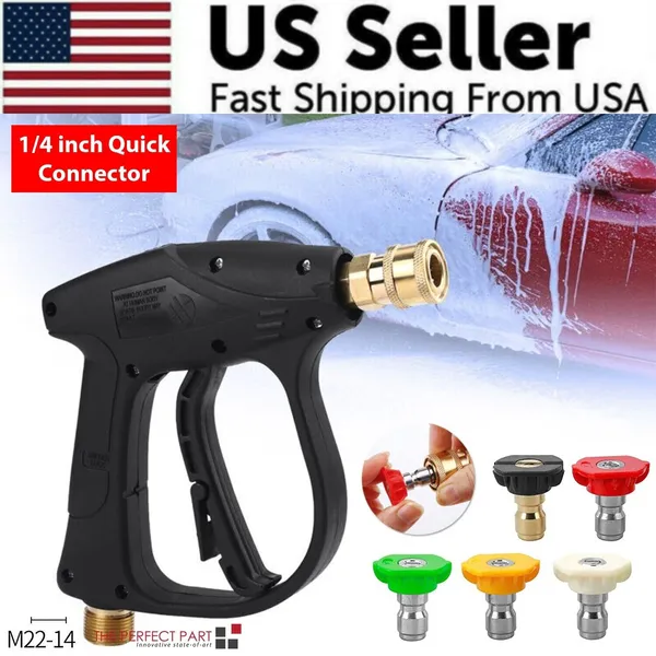 High Pressure Washer Gun 4000 PSI Car Wash Foam Spray Short Wand