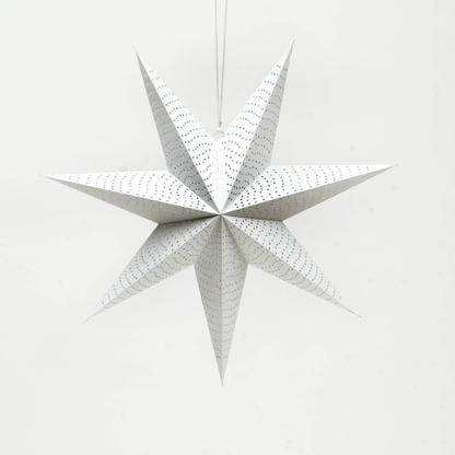 Handmade Paper Star 46 Cm Dia - White-Festive Decor - view 4