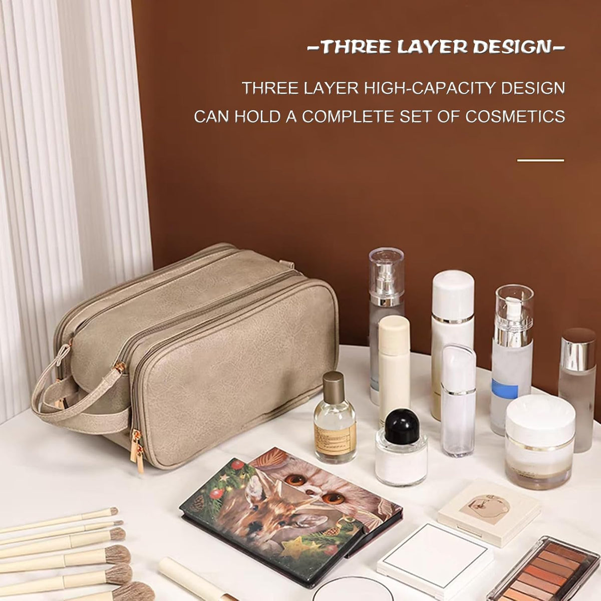 Travel Toiletry Bag For Women Men, Large Travel Toiletry Organizer Makeup Bag - view 5