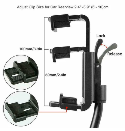 Universal Car Rearview Mirror Mount Stand Holder Cradle For Cell Phone GPS - view 3