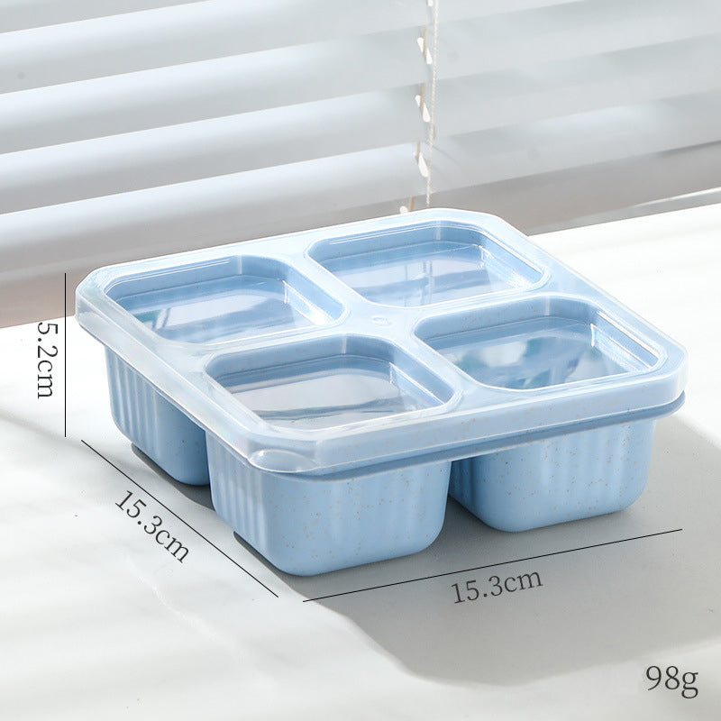 1PC Snack Containers, Divided Bento Lunch Snack Box With Transparent Lids - view 3