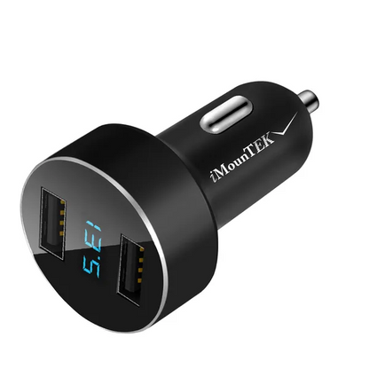 Dual USB Car Charger Adapter Aluminum Alloy Fast Car Charging - view 2