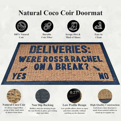 Funny Coir Doormat Hello There Welcome Front Porch Decor Doormat For The Entrance Way Outdoor With Heavy-Duty Non Slip - view 5