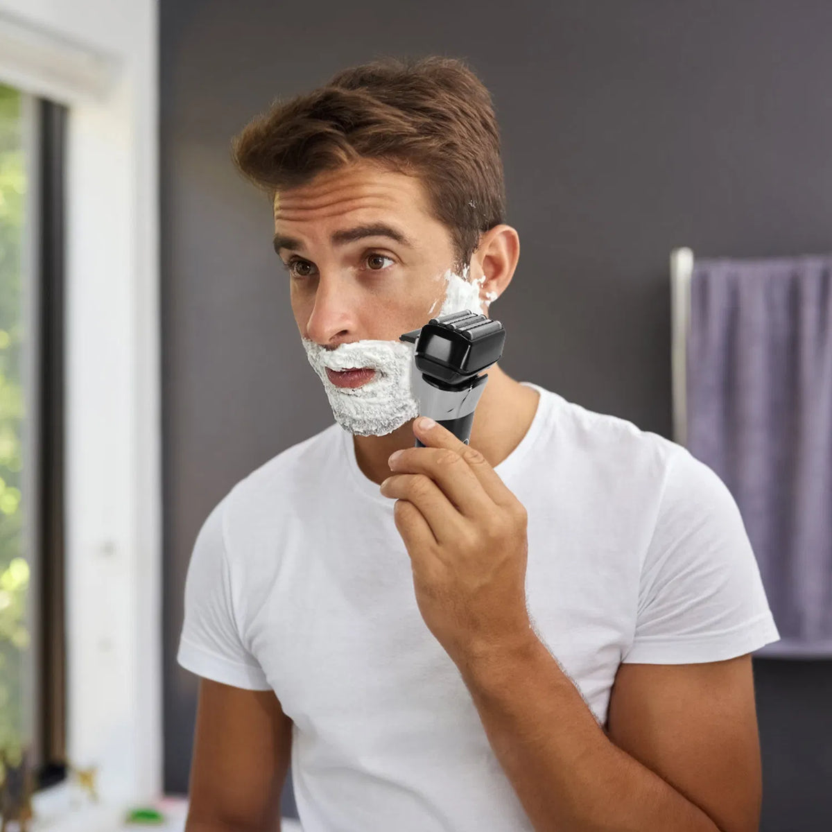 Electric Foil Face Shaver 5-Blade Electric Razor For Men Wet & Dry Jawline Beard Trimmer Precision Sideburn Shavers - view 10