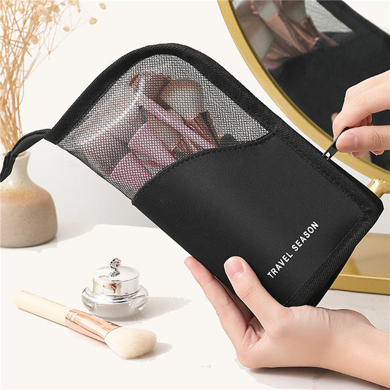 Makeup Brush Case Makeup Brush Holder Travel Waterproof Cosmetic Bag Stand-up Foldable Makeup Cup With Zipper - view 4