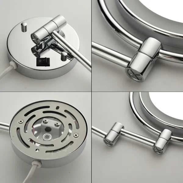 LED Wall Mount Two-Sided Magnifying Makeup Vanity Mirror - view 7