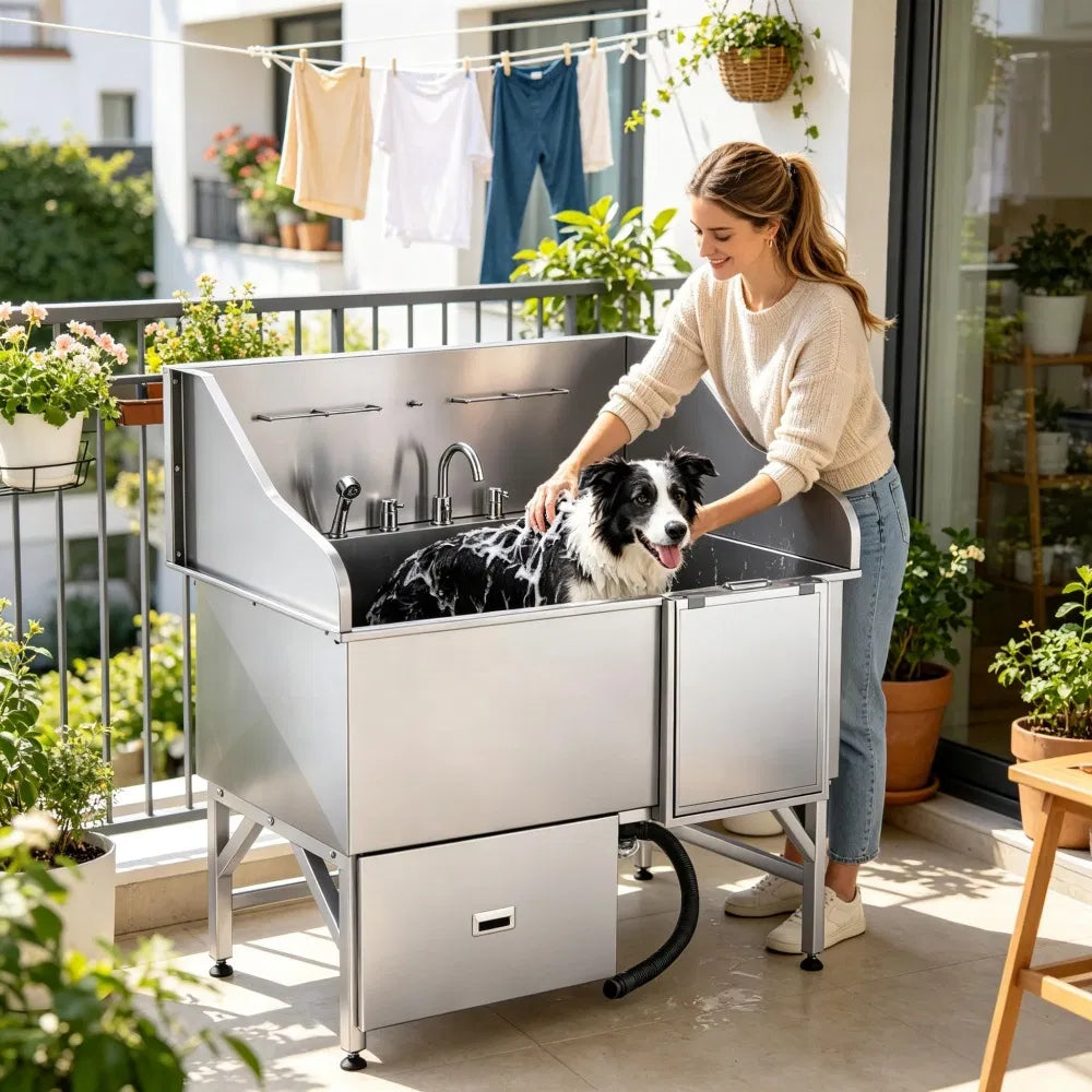 Stainless Steel Dog Washing Station - view 6