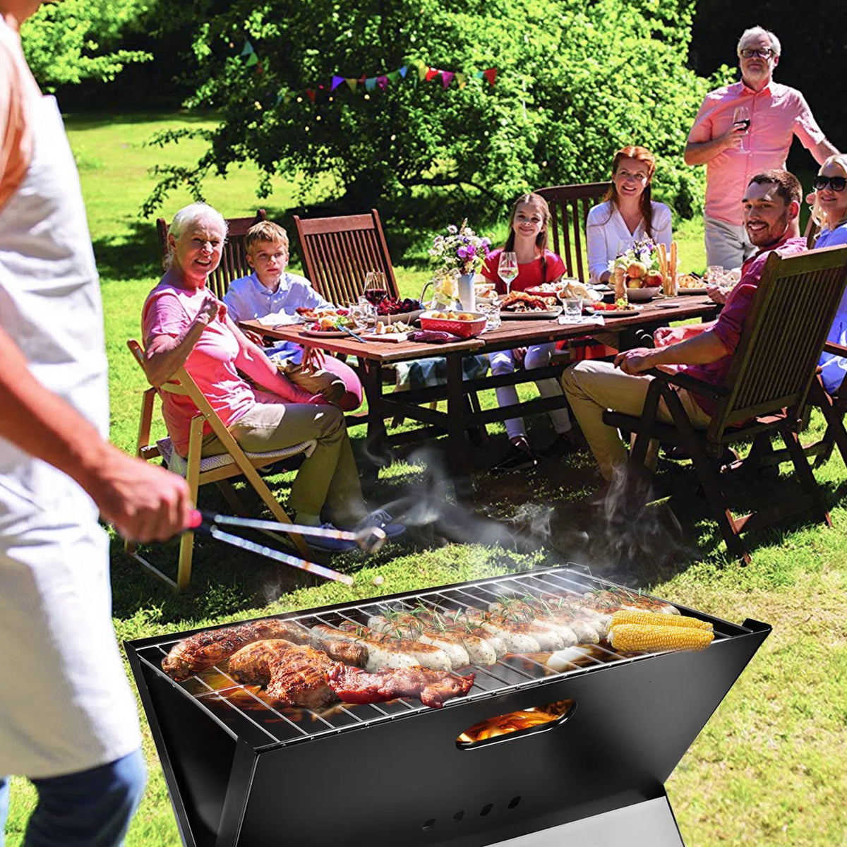 Foldable BBQ Grill Portable BBQ Barbecue Grill Camping Garden Outdoor Travel For Camping Picnic RV Travel - view 5