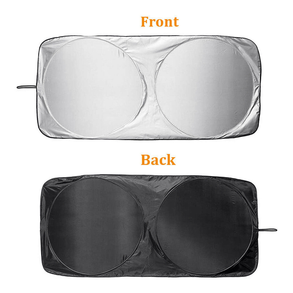 Foldable Car Windshield Visor Sun Protector Cover Front Rear Sun Block Window Sun Shade Auto Sunshade With Suction Cup - view 4
