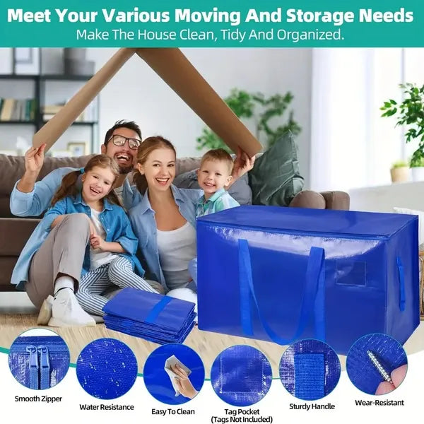 Large Mobile Bag With Zipper And Handle, Heavy-duty Storage Tote Bag Mobile Box, Saving Space, Shelf Baskets - view 4