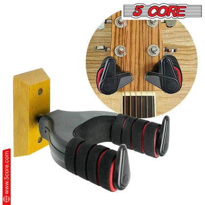 5Core Guitar Wall Mount Hanger Hook Metal Base Soft Padding Adjustable Rotatable Holder - view 8