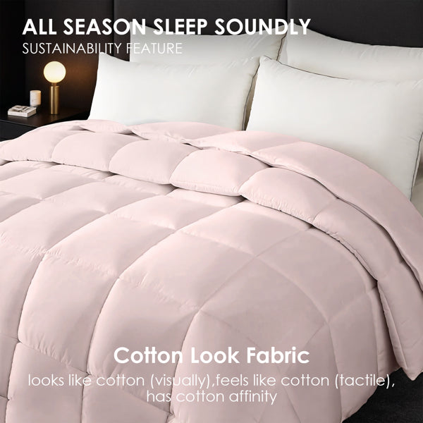 2-Pack Pink Oversized Duvet Inserts. Crafted From Comfortable, Breathable Fabric - view 5