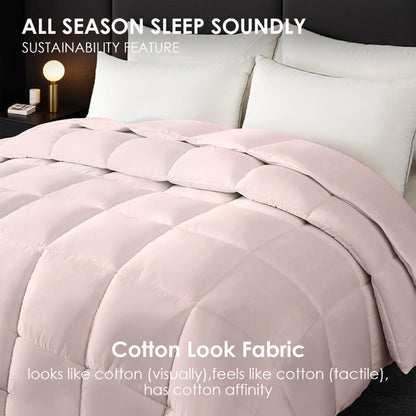 2-Pack Pink Oversized Duvet Inserts. Crafted From Comfortable, Breathable Fabric - view 5