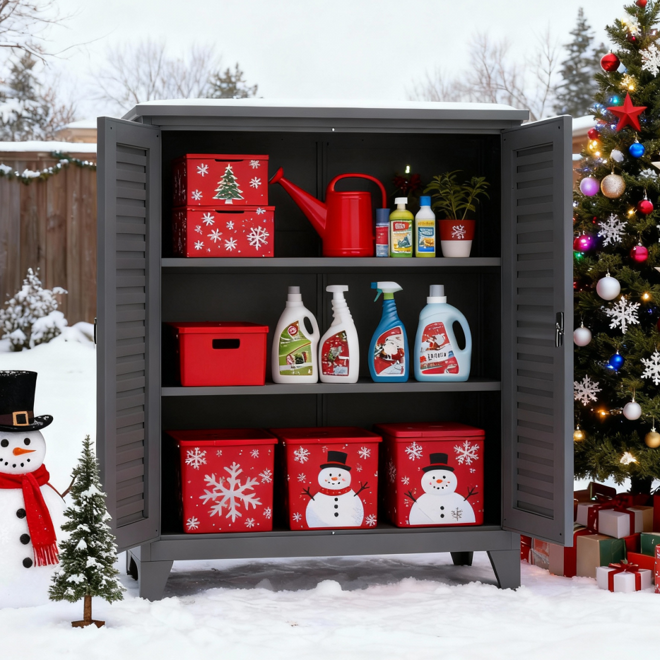 47'' Tall Metal Tool Storage Cabinet, With Ample Storage Space For Garage,Warehouse,Garden,Office, Living Room,Bathroom