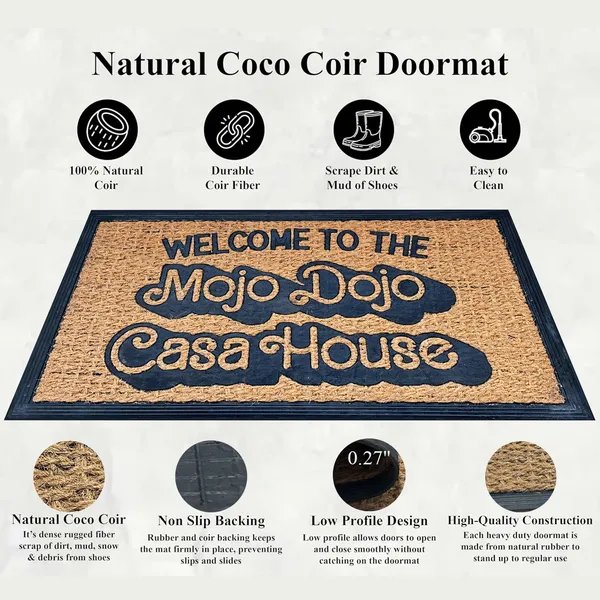 Funny Coir Doormat Hello There Welcome Front Porch Decor Doormat For The Entrance Way Outdoor With Heavy-Duty Non Slip - view 2
