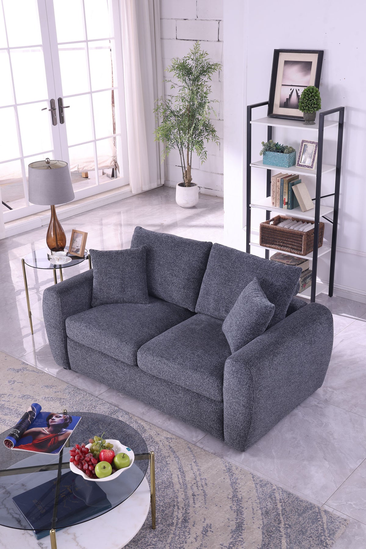Modern Minimalist Comfortable Compressed GREY Sofa - view 10