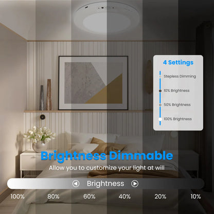 Magnetic Flush Ceiling Light Rechargeable Motion Sensor Ceiling Light Wireless Ceiling Light With Timer Remote Stepless - view 7