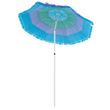 6ft Thatched Tiki Patio Umbrella, Tropical Outdoor Umbrella With Push Button Tilt (Multicolor) - view 3