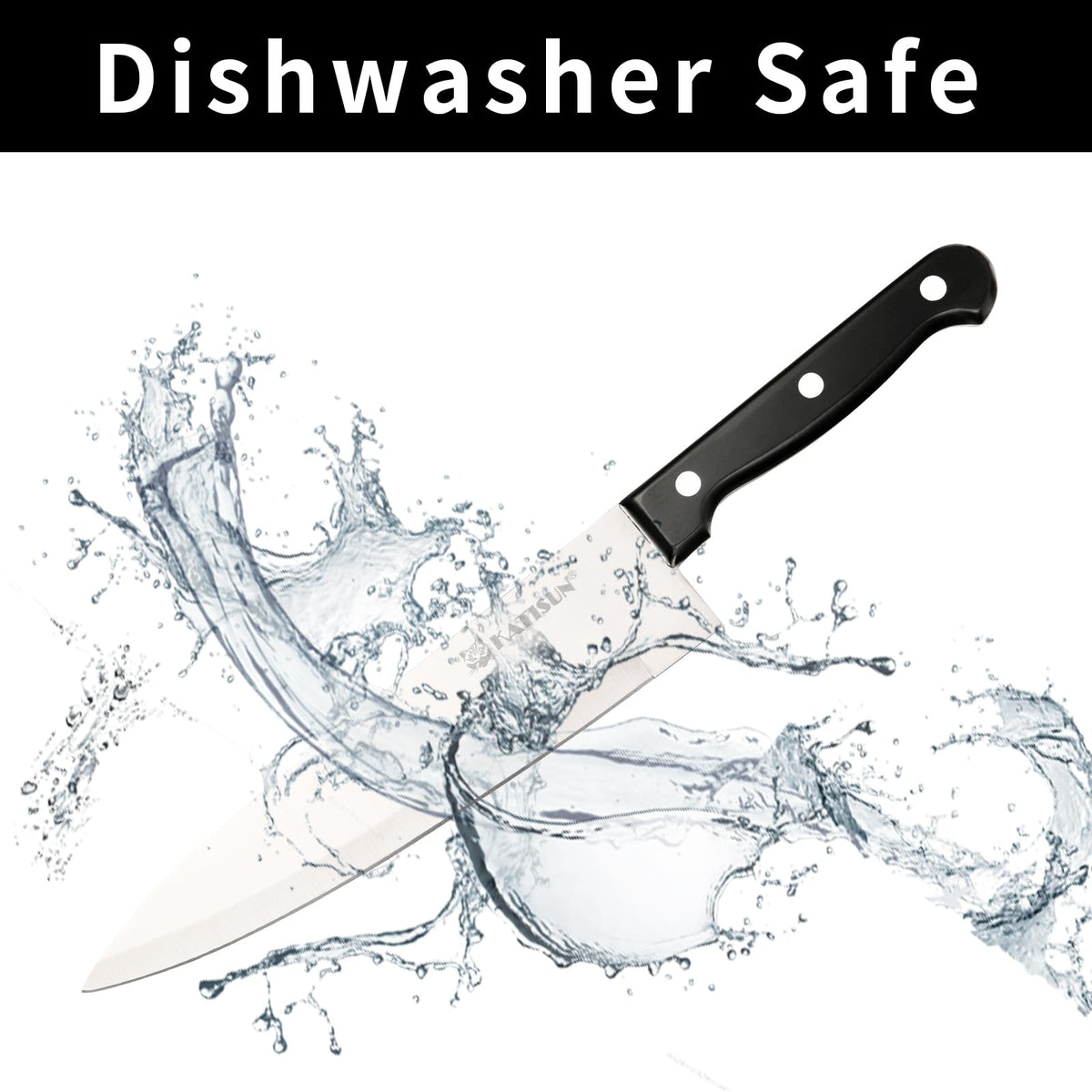 19-piece Knife Set, German Steel, Durable, Dishwasher-safe, Kitchen Knife Set With Built-in Sharpener For Chopping - view 5