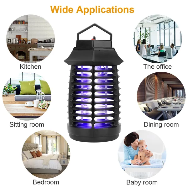 Bug Zapper Electric UV Mosquito Killer Lamp Insect Killer Light Pest Fly Trap Catcher - view 3