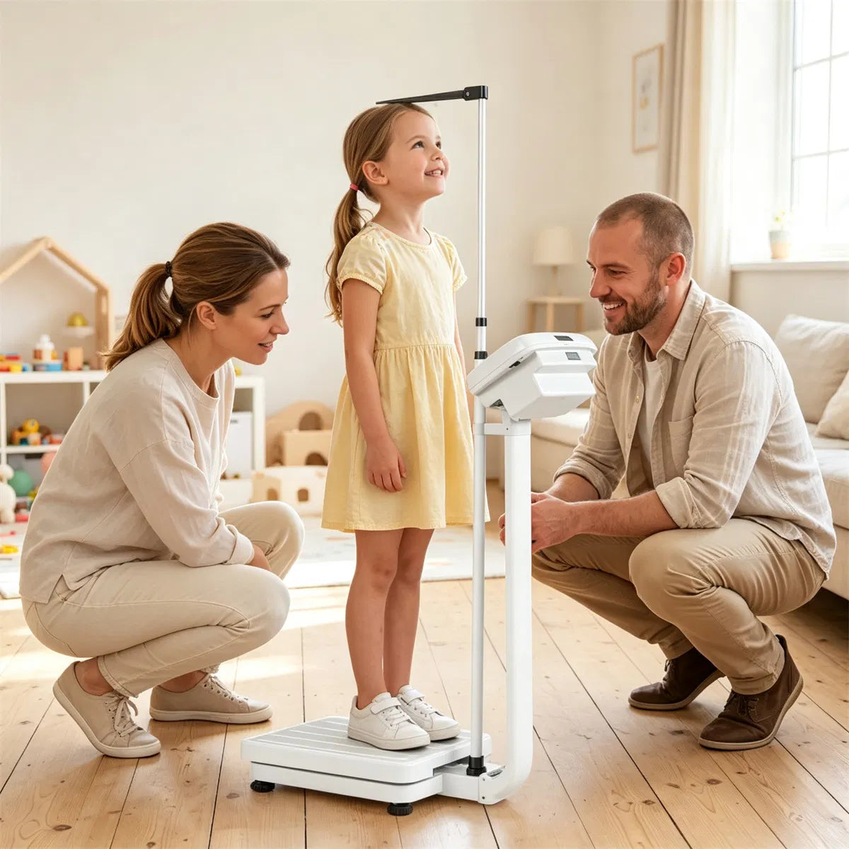 Medical Height & Weight Physician Scale, HighPrecision Sensor Digital Body Scale with Adapter & Battery Dual Power - view 9