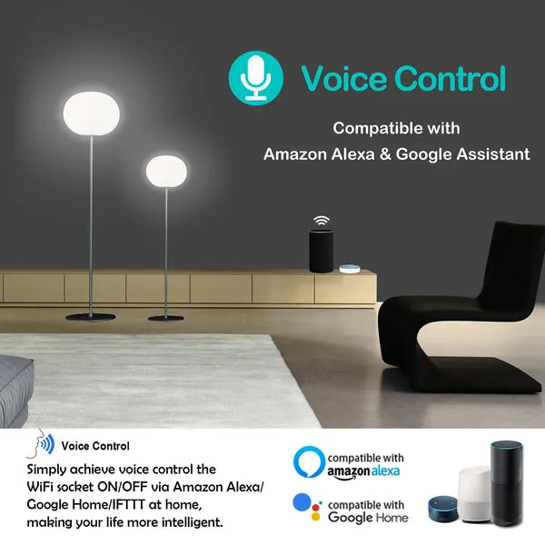 WiFi Smart Plug Outlet Wireless Smart Socket APP Remote Voice Control Timer Alexa Google US - view 4