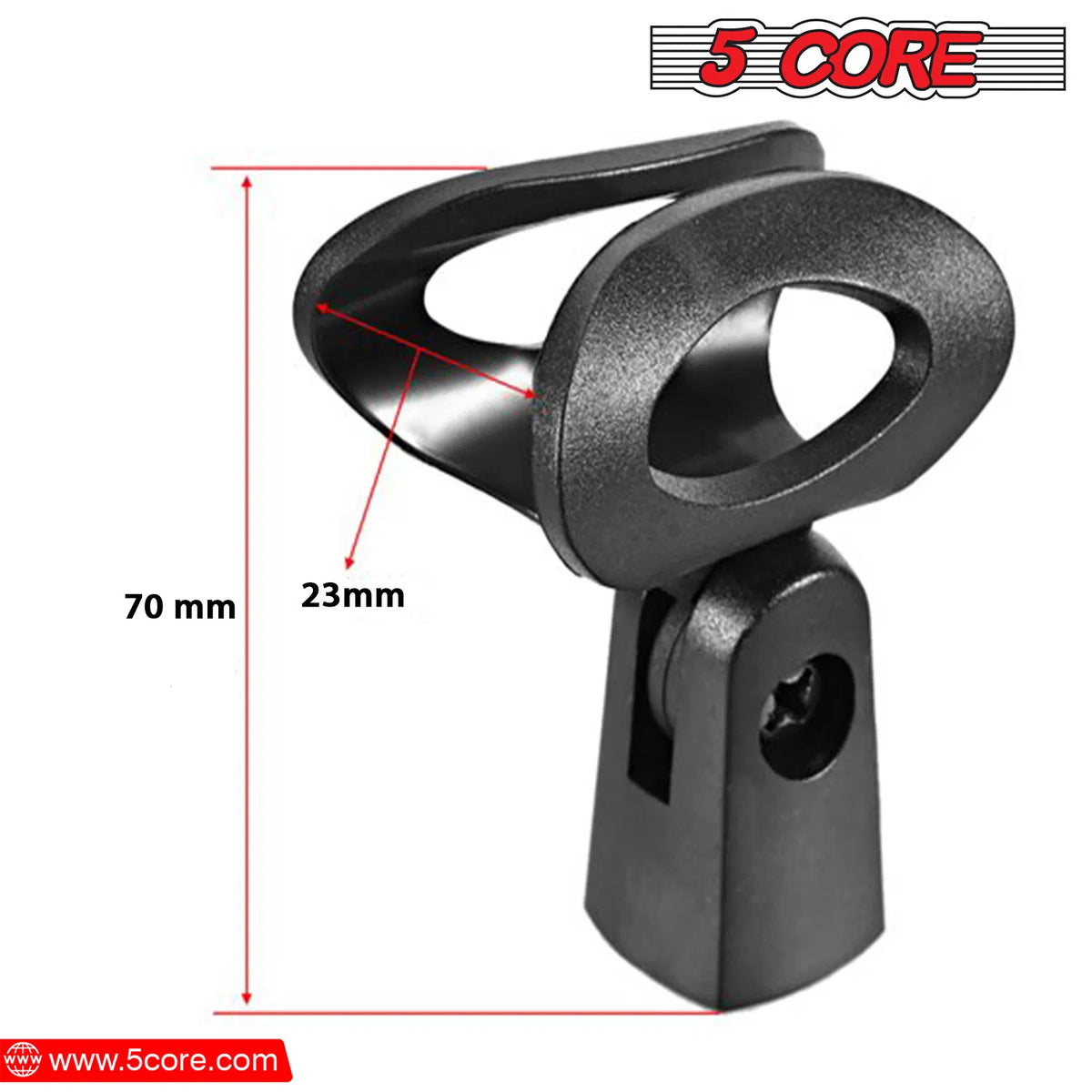5 Core Mic Clips for Stands 4Pcs Microphone Clip Holder Universal Adjustable with 5/8" Male to 3/8" Female Screw - view 2
