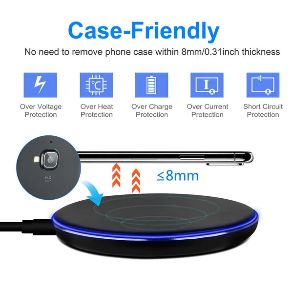 Wireless Charger Qi-Certified Ultra-Slim 5W Charging Pad For IPhone XS MAX/XR/XS/X / 8/8 Plus - view 5