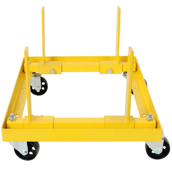 750lbs Rolling Engine Stand,Adjustable Width And Length, With 2pcs Buckle Straps,Yellow - view 2