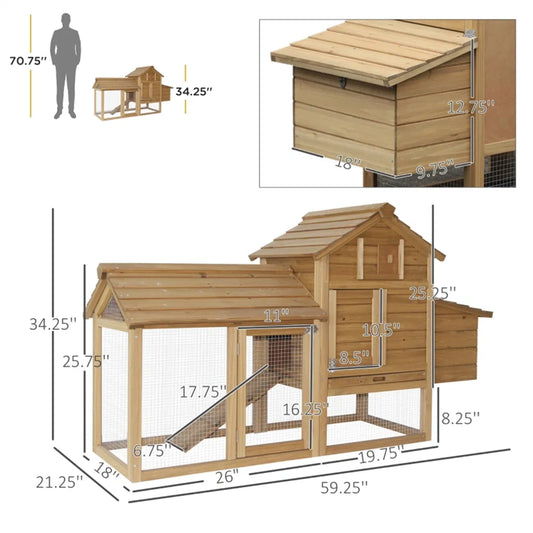 Wooden Chicken Coop - view 2