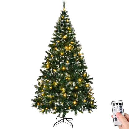 7 FT Snow Tipped Artificial Christmas Tree With DIY 150 Warm Lights, Remote Control - view 2
