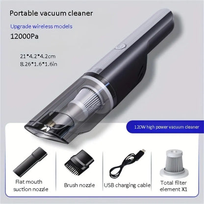 Wireless Silver Car vacuum cleaner wireless car with strong suction handheld vacuum cleaner small mini rechargeable - view 3