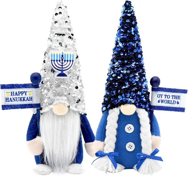 Hanukkah Gnomes Decorations For Home Indoor, Hanukkah Menorah Plush Decor, Jewish - view 4