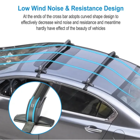 2PCS Universal 110cm 43-inch Car Roof Rack Cross Bar W Anti-Theft Lock Adjustable Window Frame 2 Versions Random - view 7