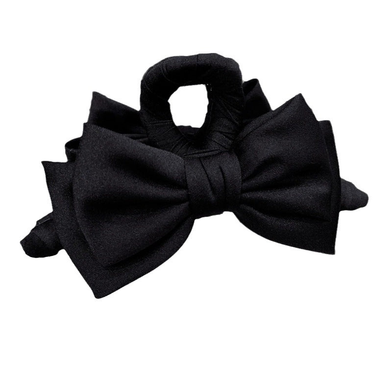 Bow Claw Clip Graceful Satin Headdress Shark Clip Updo Hair Claw - view 6