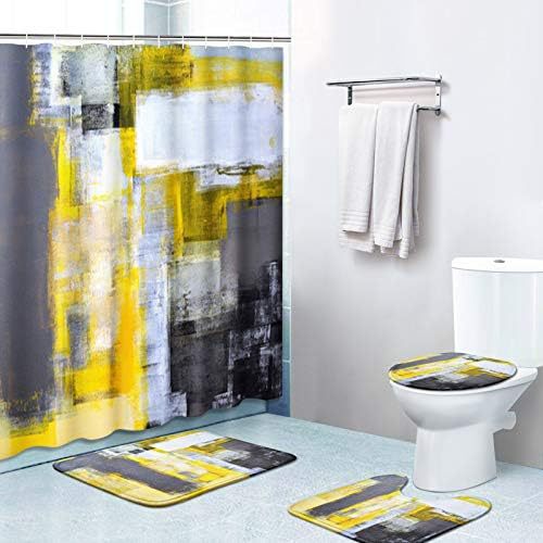 Decorative Artificial Plants Shower Curtain Textile Washable - view 10