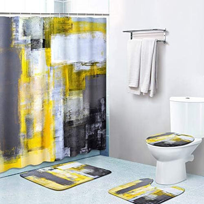 Decorative Artificial Plants Shower Curtain Textile Washable - view 10