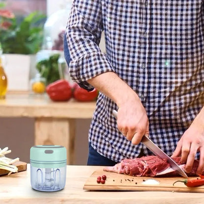 Mini Electric Garlic Chopper Ginger Chopper With 8.45OZ Capacity Cordless Garlic Mincer Food Chopper - view 2