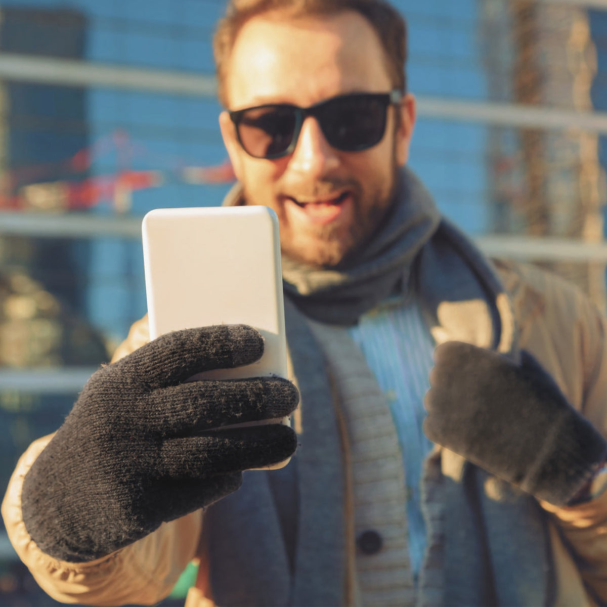 Unisex Touch Screen Gloves Full Finger Winter Warm Knitted Gloves For Warmth Running Cycling Camping Hiking - view 8
