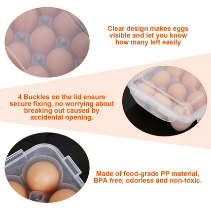 2Pcs Egg Holder Stackable Plastic Egg Storage Box Egg Rack - view 3