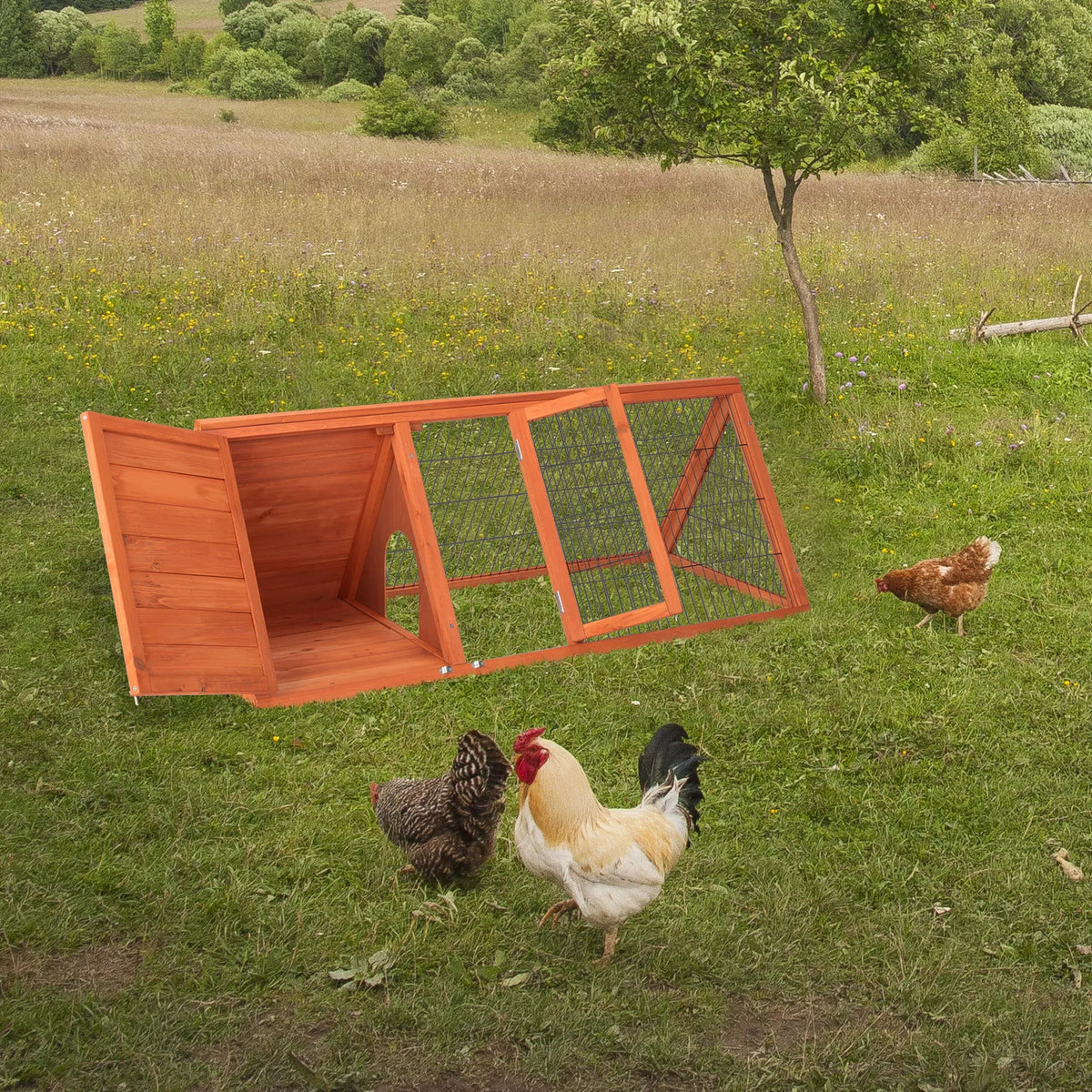 50" Wooden Rabbit Guinea Pig Hutch Wooden Rabbit Guinea Pig House - view 2