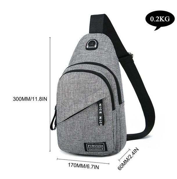 Men Women Sling Bag Chest Fanny Packs Cross Body Travel Sports Shoulder Backpack - view 2