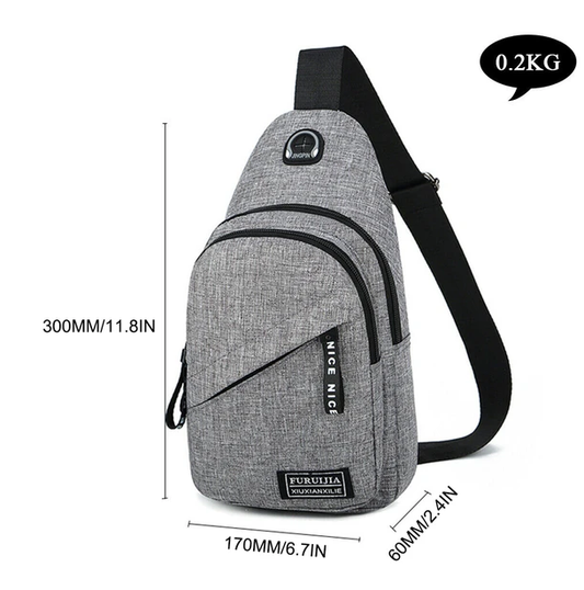 Men Women Sling Bag Chest Fanny Packs Cross Body Travel Sports Shoulder Backpack - view 2