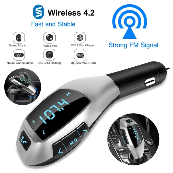 Car FM Wireless Transmitter USB Charge Hands-free Call MP3 Player - view 4