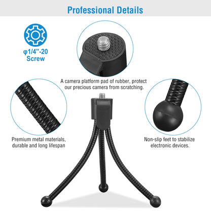 Tripod Stand For Camera Mini Projector Flexible Tripod Holder Heavy Duty Camera Tabletop Mount With Anti-slip Feet - view 4
