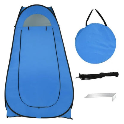 1-2 Person Portable Up Toilet Shower Tent Changing Room Dressing Tent Camping Shelter Blue - view 3