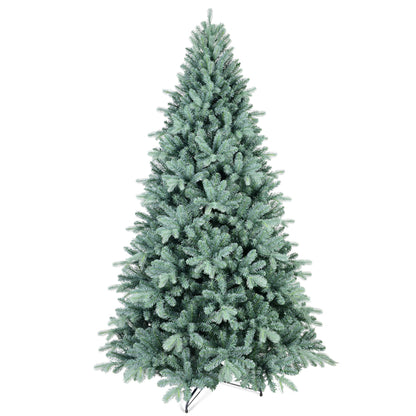 Dropship Artificial 8ft Blue Green Tint Christmas Tree With 2458 PE PVC Mixed Branch Tips, Memory Wire Iron Wire