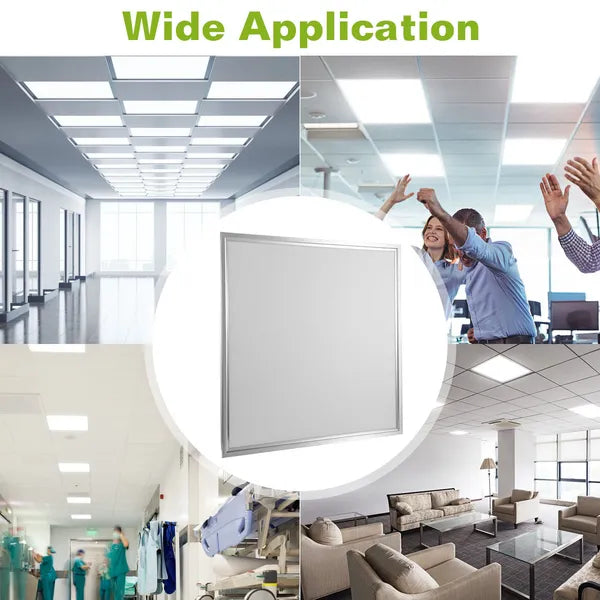 2 PCS 48W 2FT LED Panel Light 5800LM 7000K Ceiling Lighting 150W Equivalent LED Troffer Recessed Edge-Lit - view 2