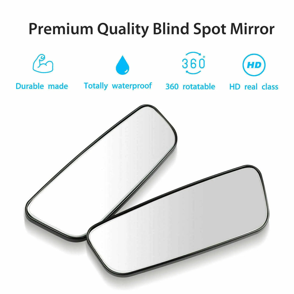 2x 360° Stick on Rear View Auxiliary Blind Spot Mirror Wide Angle Car Truck SUV - view 8