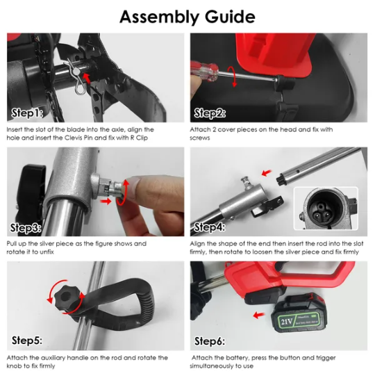 21V Electric Cordless Tiller Cultivator Powered Garden Tiller With 4 Blades 16 Steel Tines 550W 300RPM 4000mAh Battery - view 5